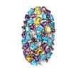 Image 2 : Natural Brazil Paraiba Apatite Rhodolite & Citrine Ring