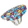 Image 3 : Natural Brazil Paraiba Apatite Rhodolite & Citrine Ring