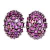 Image 1 : Natural Untreated  Rhodolite Garnet Earrings