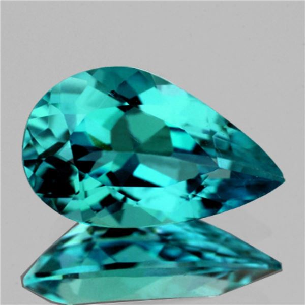 Natral AAA Paraiba Green Blue Apatite 10 x 6 MM - Untreated