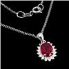 Image 1 : Natural Oval Red Ruby 8x6 MM Pendant