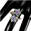 Image 3 : Natural Unheated Tanzanite Peridot Flower Ring