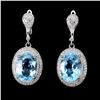 Image 1 : Natural Brazil Sky Blue Topaz Earrings