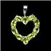 Image 1 : Natural Peridot Heart Pendant