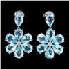 Image 1 : Natural Swiss Blue Topaz Earrings