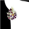 Image 1 : Natural Garnet Citrine Peridot Earrings
