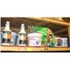 SHELF OF DRAIN TREATMENT, GROUT, TILE ADHESIVE AND