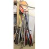 Image 1 : LOT OF EXTENTION POLES, SAFETY SIGNS, CAR BRUSHES