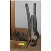 Image 1 : LOT OF SOCKET WRENCHES SOLD WITH 3 RIDGID PIPE