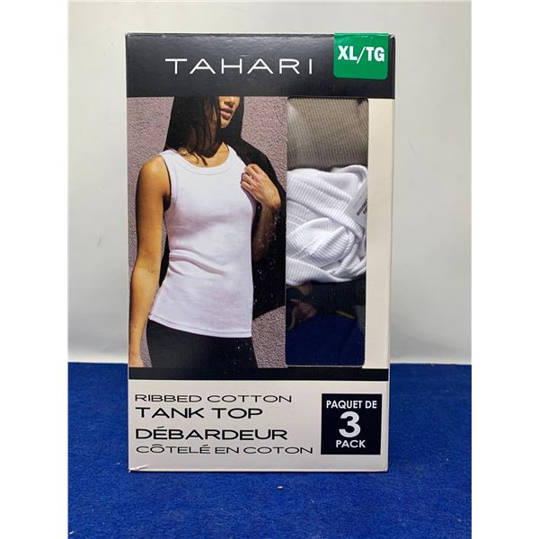 Tahari Ribbed Cotton Tank Top (XL) 3pk