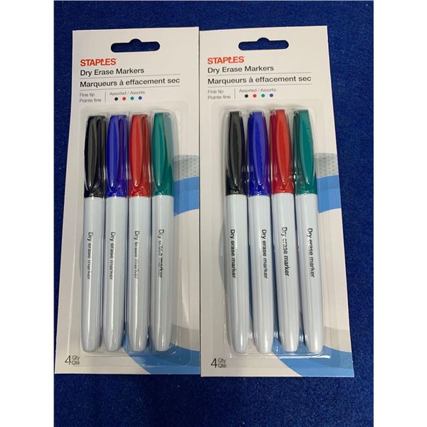 Staples Assorted Dry Erase Markers (2 x 4)