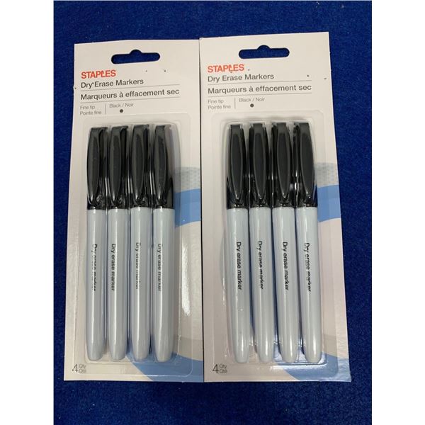 Staples Black Dry Erase Markers (2 x 4)