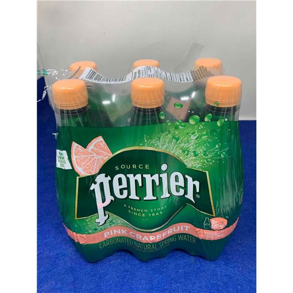 Perrier Pink Grapefruit Carbonated Natural Spring Water (6 x 500ml)