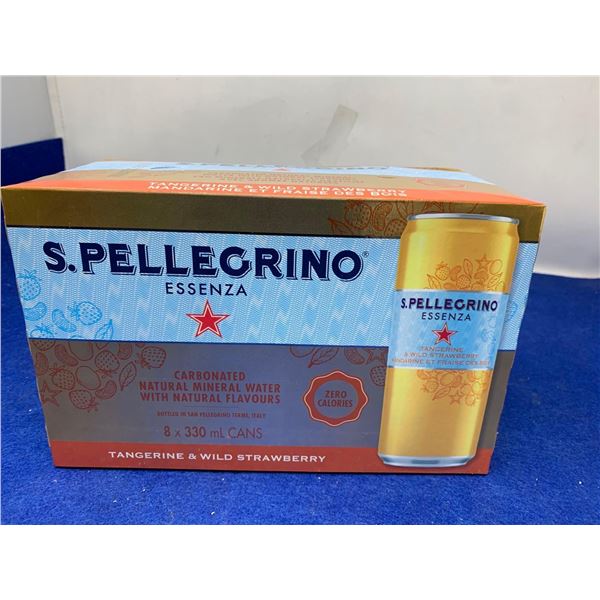 S. Pellegrino Tangerine & Wild Strawberry Carbonated Natural Mineral Water (8 x 330ml)