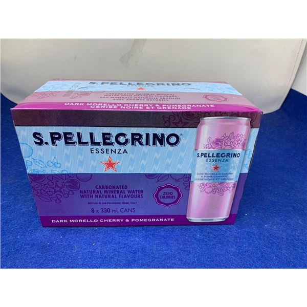 S. Pellegrino Dark Morello Cherry & Pomegranate Carbonated Natural Mineral Water (8 x 330ml)