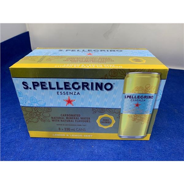 S. Pellegrino Lemon & Lemon Zest Carbonated Natural Mineral Water (8 x 330ml)