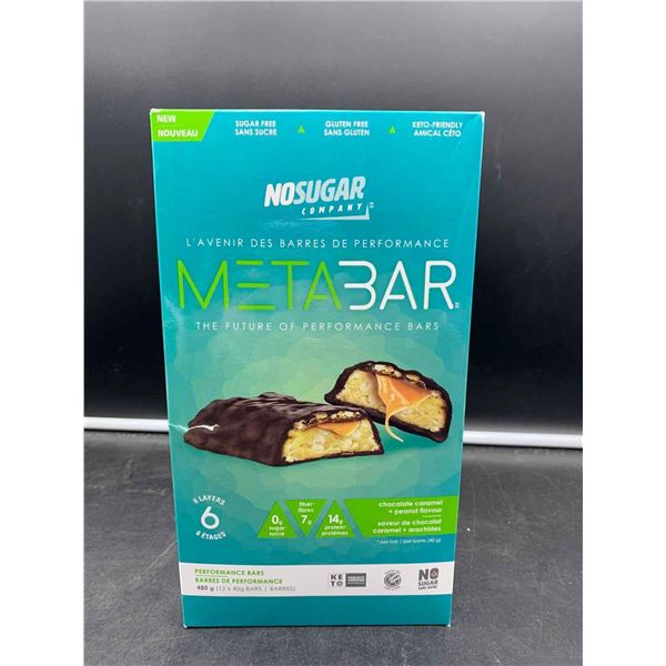 No Sugar Meta Bar Performance Bars- Chocolate Caramel & Peanut Flavour ...