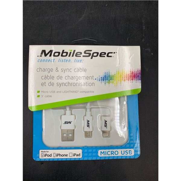 Mobile Spec Charge & Sync Cable (3ft cable)