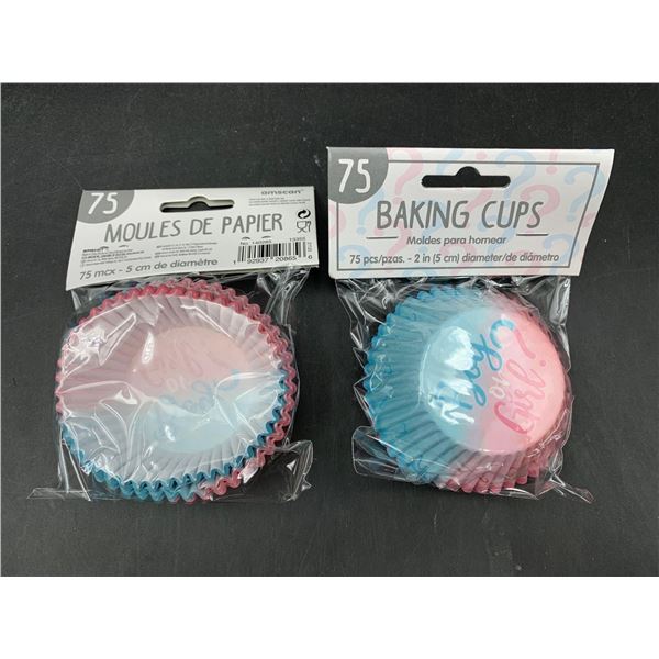 Gender Reveal Baking Cups (2 x 75)