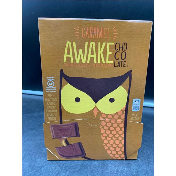 Awake Chocolate Caffeine Bars-Caramel (50 x 16.5g)
