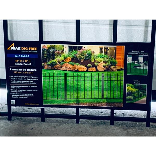 Peak Dig Free Niagara Fence Panel 48& #34;W x 36& #34;H -NEW lot of 1