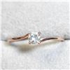 Image 1 : 10K Rose Gold Diamond .25 carat (I1, H) Solitaire Ring size 6.5 Made in Canada -Appraised Value $122