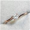 Image 2 : 10K Rose Gold Diamond .25 carat (I1, H) Solitaire Ring size 6.5 Made in Canada -Appraised Value $122