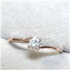 Image 3 : 10K Rose Gold Diamond .25 carat (I1, H) Solitaire Ring size 6.5 Made in Canada -Appraised Value $122
