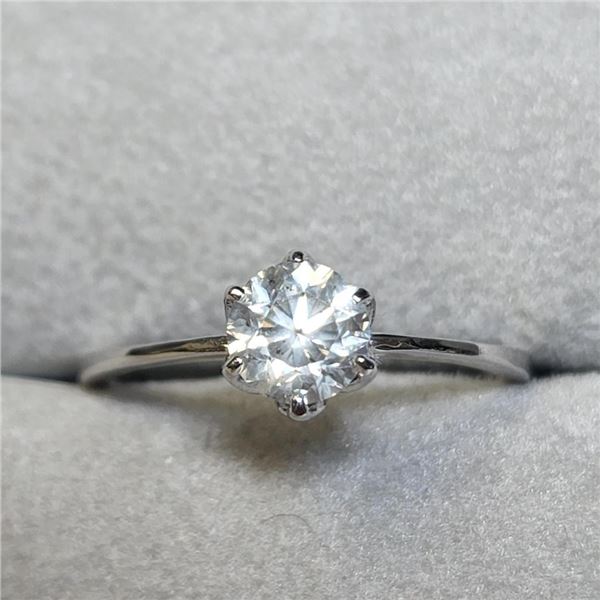 14K White Gold Diamond .75 Carat (Si, H) Solitaire Ring Made in Canada -Appraised Value $7400.00