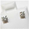 Image 2 : 14K White Gold Diamond .30 Carat (I1, F-G) Solitaire Earrings Set Made in Canada -Appraised Value $1