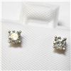 Image 3 : 14K White Gold Diamond .30 Carat (I1, F-G) Solitaire Earrings Set Made in Canada -Appraised Value $1