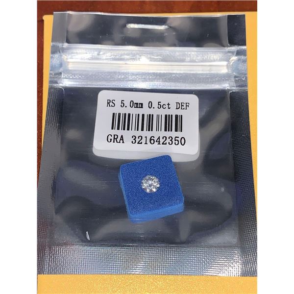 NEW Moissanite 5mm, .50 Carat Round Cut Solitaire Stone with Certificate VVS1 Clarity & GRA Certifie