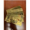 Image 3 : United States National Bank Set of Gold Foil Commemorative Bills Set $1.00-$1000.00