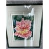 Image 1 : "Peony Beauty" Framed Water Colour by Carol Cowan Painting 16 x 20 Frame 18 x 22
