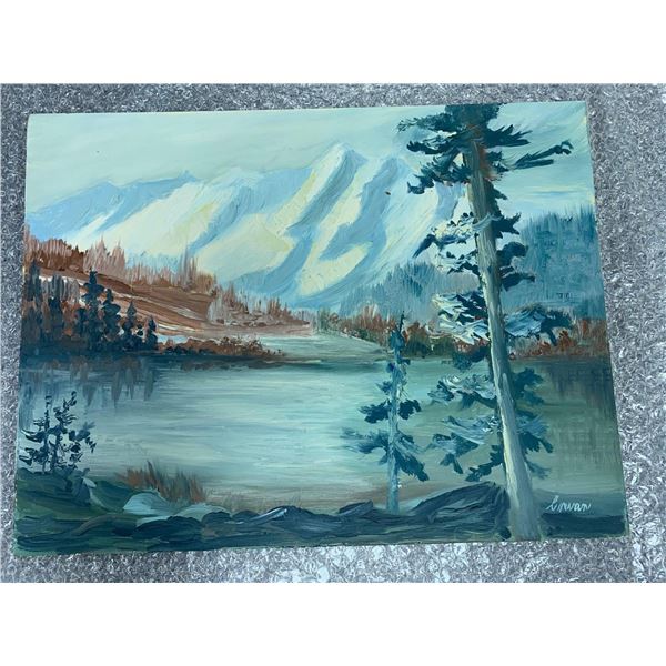 "Kananaskis Light & Shadow Mountain" Oil on Board by Carol Cowan 12 x 16