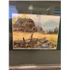 Image 2 : "Barn and Building" Framed Oil on canvas Picture 9 x 12 Frame 18 x 17