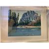 Image 2 : "Castle Mountain" Framed Oil on Canvas by Carol Cowan Painting 12 x 9 Frame 15 x 12