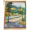 Image 2 : "Elbow River Walking Path" Oil on Board by Carol Cowan Painting 16 x 20 Frame 22 x 26