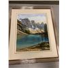 Image 1 : "Moraine Lake" Framed Canvas "Giclee Print" by Neil Hulley Picture 22 x 24 Frame 26 x 30