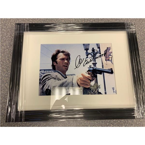 Clint Eastwood "Dirty Harry" Autographed photo with COA Picture 11 x 8 Frame 17 x 13