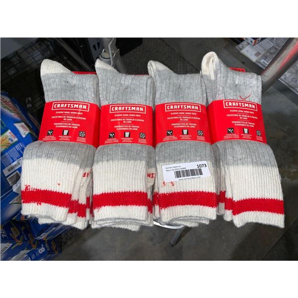 Craftsman Classic Wool Work Socks Lot of 4 Pairs