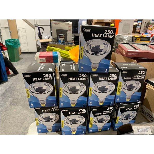 Feit Electric 250w Heat Lamp Lot of 9