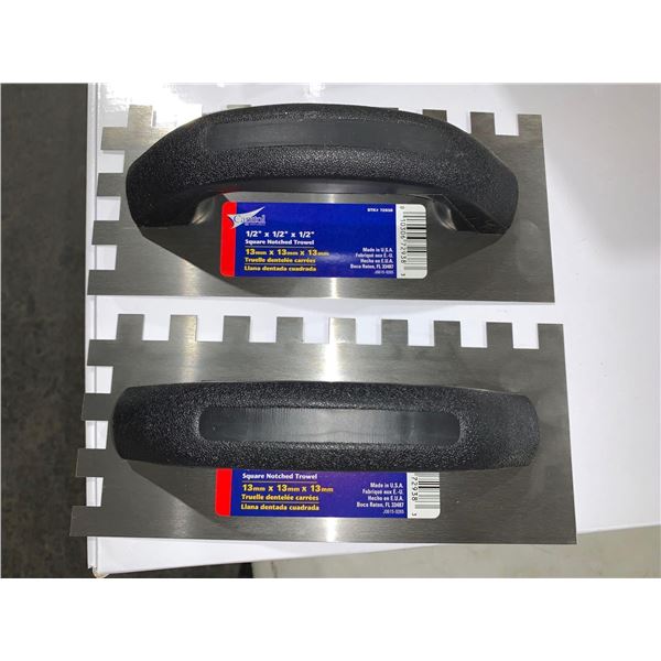 Square Notched Trowel 13mmx13mmx13mm Lot of 2
