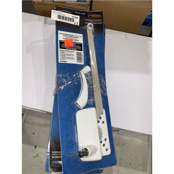 Prime Line Casement Window Operator 9 1/2" Left Hand Lot of 3