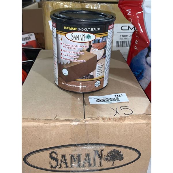 Saman Ultimate End Cut Sealer 680-Treated Wood Brown 946ml x 5