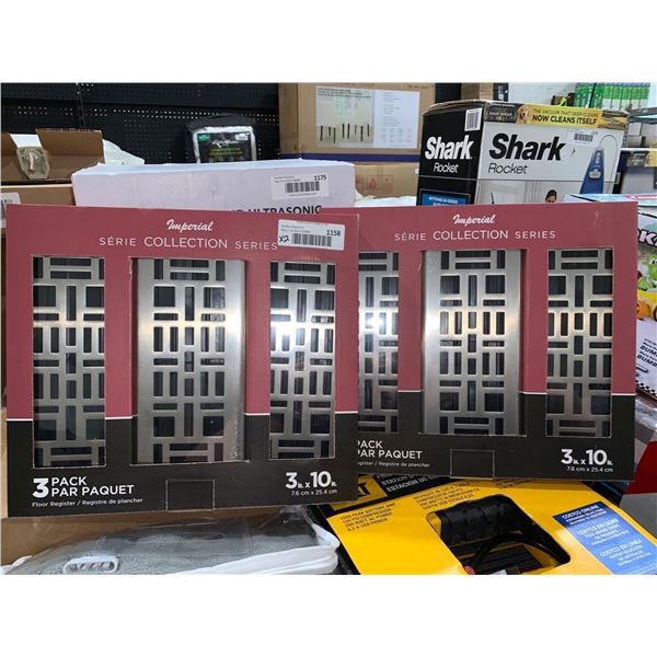 Imperial Collection Series 3 Pack Floor Register 3"x10"  LOT of 2