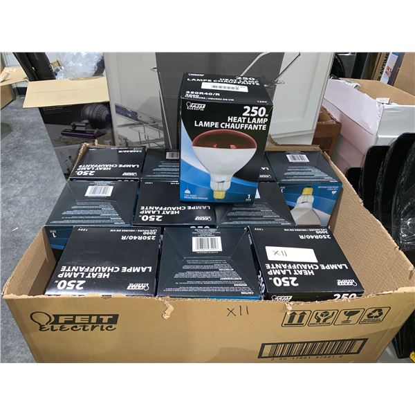 Feit Electric 250W Heat Lamp Lot of 11