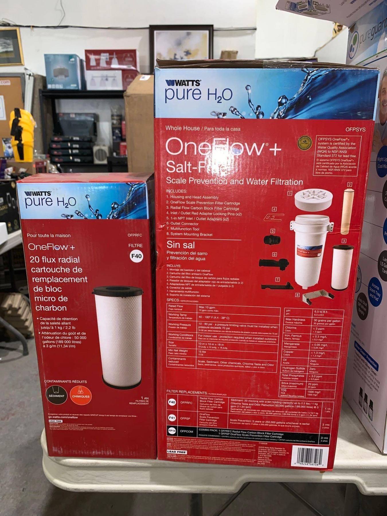 Watt's Pure H2O OneFlow + SaltFree Scale Prevention & Water Filtration