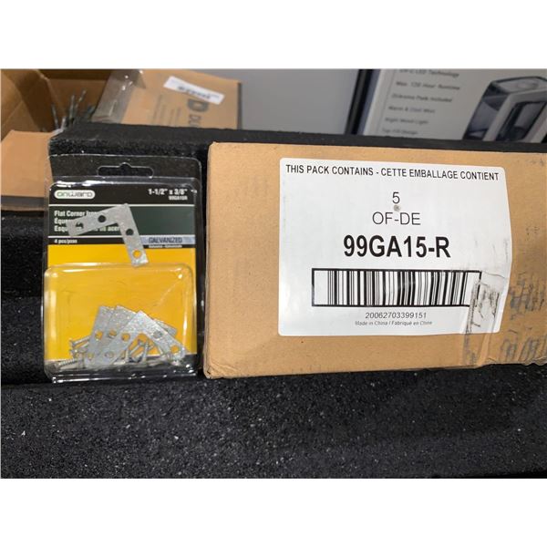 Onward Flat Corner Iron 4pcs Galvanized 1 1/2" x 3/8" Lot of 5