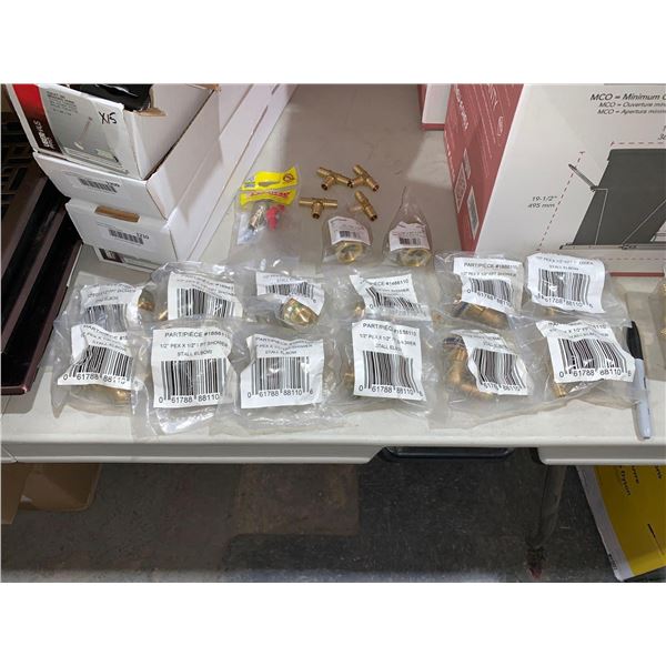 Lot of Bathroom Brass Pipe Fittings